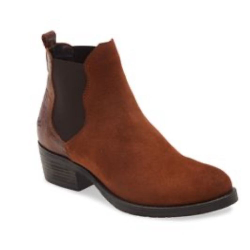 Bos&Co Brown Suede Leather Emery Chelsea Ankle Bootie sz 10